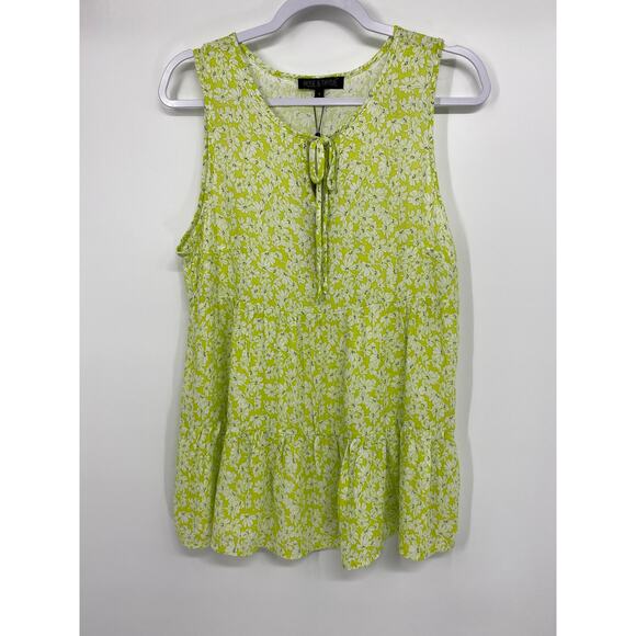 Rose & Thyme Womens Green Floral Sleeveless Blouse NEW Small - Picture 10 of 11